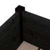 Garden Planter Black 27.6"x27.6"x27.6" Solid Wood Pine