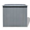 Garden Shed Gray Metal 74.8"x48.8"x71.3"