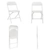 4pcs Injection Molding Classic Garden Plastic Folding Chair White