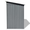 Garden Shed Gray Metal 74.8"x48.8"x71.3"