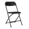 4pcs Injection Molding Classic Garden Plastic Folding Chair Black