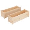 Garden Planters 2 pcs 39.4"x12.2"x12.2" Solid Wood Pine