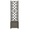 Garden Planter with Trellis 16.9"x16.9"x55.9" PP Anthracite