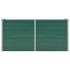 Garden Raised Bed Galvanized Steel 63"x15.7"x31.3" Green