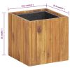 Garden Raised Bed Pot 9.6"x9.6"x9.8" Solid Acacia Wood