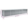 Garden Raised Bed Galvanized Steel 189"x31.5"x30.3" Gray