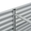 Garden Raised Bed 157.5"x31.5"x31.9" Galvanized Steel Silver