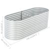 Garden Raised Bed 94.5"x31.5"x31.9" Galvanized Steel Silver