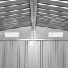 Garden Storage Shed Gray Metal 101.2"x80.7"x70.1"