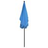 Garden Parasol with Pole 82.7"x55.1" Azure Blue