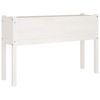 Garden Planters 2 pcs White 43.3"x12.2"x27.6" Solid Wood Pine