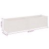 Garden Planter White 78.7"x19.7"x19.7" Solid Wood Pine