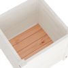 Garden Planter White 15.7"x15.7"x15.7" Solid Wood Pine