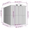 Garden Shed Anthracite 75.6"x107.9"x87.8" Galvanized Steel