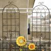 2 Pack Metal Garden Trellis 86.7" x 19.7" Rustproof Trellis for Climbing Plants Outdoor Flower Support Black