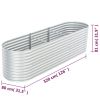 Garden Raised Bed 126"x31.5"x31.9" Galvanized Steel Silver