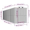 Garden Shed Anthracite 75.6"x303.9"x87.8" Galvanized Steel