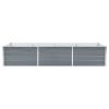 Garden Raised Bed Galvanized Steel 94.5"x31.5"x17.7" Gray