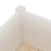 Garden Planter White 27.6"x12.2"x27.6" Solid Wood Pine