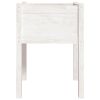 Garden Planter White 19.7"x19.7"x27.6" Solid Wood Pine