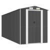 Garden Shed Anthracite 75.6"x205.9"x87.8" Galvanized Steel