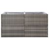 Garden Planter Gray 61.8"x31.5"x31.5" Poly Rattan