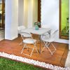 4pcs Injection Molding Classic Garden Plastic Folding Chair White