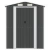 Garden Shed Anthracite 75.6"x140.6"x87.8" Galvanized Steel