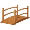 4.7ft Garden Bridge Arc Wood Footbridge Decorative Pond Bridge