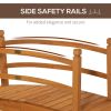 4.7ft Garden Bridge Arc Wood Footbridge Decorative Pond Bridge