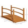 4.7ft Garden Bridge Arc Wood Footbridge Decorative Pond Bridge