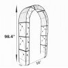 Metal Garden Arch Garden Arbor Trellis Climbing Plants Support Arch Outdoor Arch Wedding Arch Party Events Archway Black