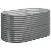 Garden Raised Bed Powder-coated Steel 59.8"x31.5"x26.8" Gray