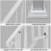 Handrails for Outdoor Steps, Iron Handrail Fits 3 Step, Transitional Handrail with Installation Kit, White