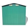 Garden Storage Shed Green Metal 80.3"x52"x73.2"