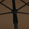 Garden Parasol with Pole 82.7"x55.1" Taupe