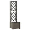 Garden Planter with Trellis 16.9"x16.9"x55.9" PP Anthracite