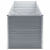 Garden Raised Bed Galvanized Steel 126"x31.5"x31.3" Gray