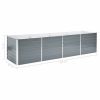 Garden Raised Bed Galvanized Steel 126"x31.5"x31.3" Gray