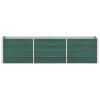 Garden Raised Bed Galvanized Steel 94.5"x15.7"x17.7" Green