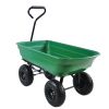 Folding car Poly Garden dump truck with steel frame, 10 inches. Pneumatic tire, 300 pound capacity, 75 liter truck body