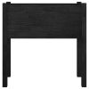 Garden Planter Black 27.6"x12.2"x27.6" Solid Wood Pine