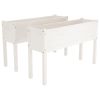 Garden Planters 2 pcs White 43.3"x12.2"x27.6" Solid Wood Pine