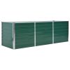 Garden Raised Bed Galvanized Steel 94.5"x31.5"x31.3" Green