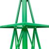 8FT Weather Resistant Yard Garden Windmill Green