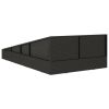 Garden Bed Black 43.3"x78.7" Poly Rattan