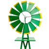 8FT Weather Resistant Yard Garden Windmill Green