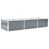 Garden Raised Bed Galvanized Steel 94.5"x31.5"x17.7" Gray