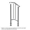 Artisasset Matte Black Outdoor 1st Tier Iron Handrail