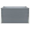 Raised Garden Bed 39.4"x39.4"x17.7" Galvanized Steel Gray